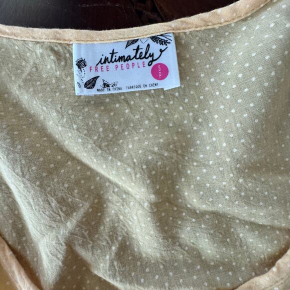 Free People Intimate Voile Lace babydoll boho dress slip nightgown Small Orange - Picture 3 of 7